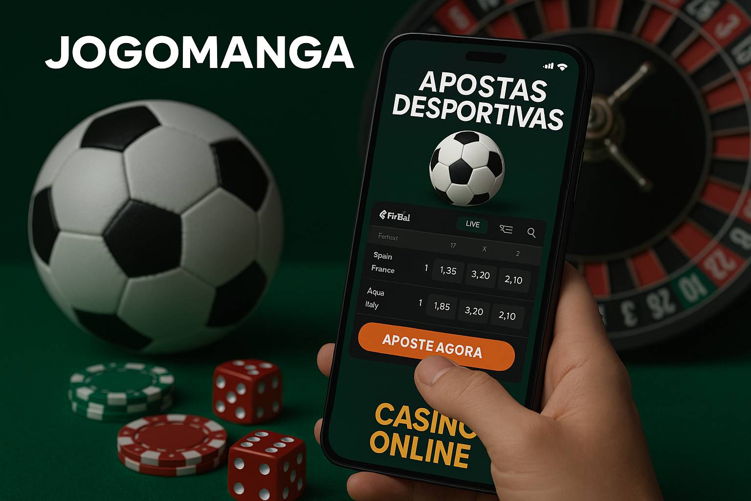 Apostas esportivas no cassino online JOGOMANGA