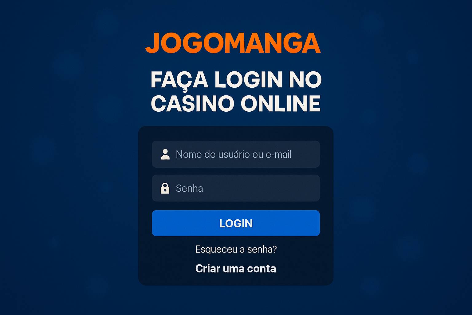 Login no Cassino JOGOMANGA